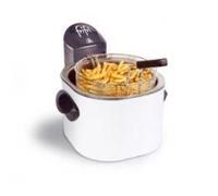 Friteuse zone froide 3200watt - ronde - 4 l - 1,5 kg Blanc G