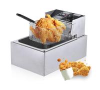 Friteuses Électriques Multifonctionnelles Intelligentes 6L 2500W En Acier Inoxydable Température Constante Automatique for Les Stands Commerciaux À Domicile Chauffage Rapide
