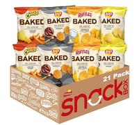 Frito-Lay Lot de 21 sachets de pommes de terre cuites au four, sacs à goûter à portion unique, 21 pièces, chips de pommes de terre cuites au four, guépards cuits, volants au four