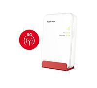 Fritz!Box 6860 5G International - Routeur mobile 5G/LTE avec jusqu'à 1 300 Mbps, Wi-Fi 6 jusqu'à 3 000 Mbps, PoE+, boîtier résistant à la poussière et aux éclaboussures, base DECT, interface en