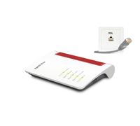 FRITZ!Box 7530 AX routeur sans fil Gigabit Ethernet Bi-bande (2,4 GHz / 5 GHz) Gris, Rouge, Blanc