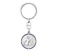 Fritz Cox® Porte-clés Saint Christophe - Patronne des voyageurs et porte-bonheur - bleu
