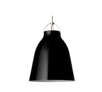 Fritz Hansen Caravaggio Suspension, noir brillant/câble rouge - 40 cm