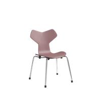 Fritz Hansen Chaise pour enfants Grand Prix™ chromé rose sauvage structure acier chromé