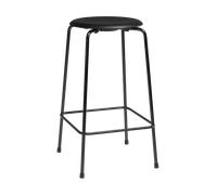 Fritz Hansen High Dot counter stool 4 pieds Intense cuir noir-acier noir