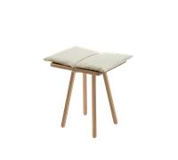 Skagerak Tabouret Georg Lin. chêne non traité. incl. coussin en lin