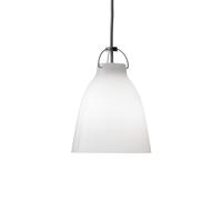 Fritz Hansen Suspension Caravaggio 1 Opaline blanche-câble textile gris