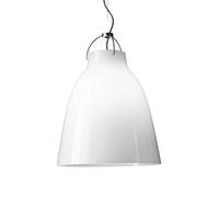 Fritz Hansen Suspension Caravaggio Opal P3 Opaline blanche-câble gris argenté