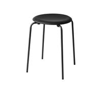 Fritz Hansen Tabouret en cuir Dot Noir cow-boy