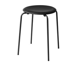 Fritz Hansen Tabouret en cuir Dot Noir cow-boy
