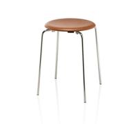Fritz Hansen Tabouret en cuir Dot Noyer