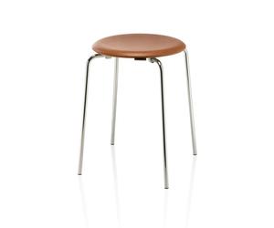 Fritz Hansen Tabouret en cuir Dot Noyer