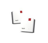AVM FRITZ! Mesh Set 1700 Répéteur Wi‑Fi Lot de 2 – 3 600 Mbit/s – Couverture 3–5 pièces