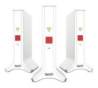 Fritz!Mesh Set 4200 Lot de 3 (3 x Fritz!Répéteur, idéal pour routeur Internet ou modem à fibre optique (ONT), couverture Wi-Fi pour 5 à 7 pièces, Triband Wi-Fi 6 jusqu'à 4 200 Mbit/s, version