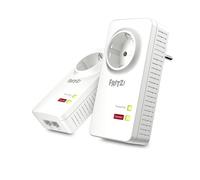 FRITZ!Powerline 1220 Set | Internet Via la Prise | jusqu'à 1,2 GBit/s | 2x LAN Gigabit par adaptateur, idéal pour NAS et Smart TV, configuration simple, sécurité maximale, Made in Europe