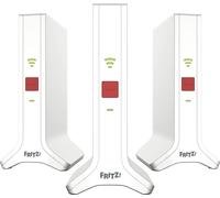 Fritz!Mesh Set 4200 Lot de 3 (3 x Fritz!Répéteur, idéal pour routeur Internet ou modem à fibre optique (ONT), couverture Wi-Fi pour 5 à 7 pièces, Triband Wi-Fi 6 jusqu'à 4 200 Mbit/s, version