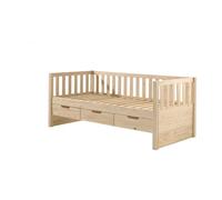 Vipack Lit capitaine enfant Fritz avec 3 tiroirs 90 x 200 cm Naturel