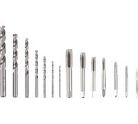 FRITZFURT 3701-6015 Set de tarauds pour machine 15 pièces 2.5 mm, 3.3 mm, 4.2 mm, 5 mm, 6.7 mm, 8.5 mm, 10.2 mm DIN 1814 HSS 1 set