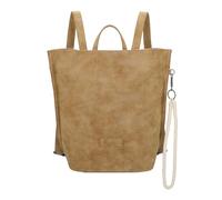 Fritzi aus Preussen Fritzi33N Vintage Cracker Backpack Sac à dos similicuir Femme Rucksack Festival Ville vegan pendentif amovible effet vintage lavé 35,5 x 25 x 10 cm, Brun clair