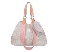 Fritzi Izzy Medium Limited Painted Straw sac cabas femme effet paille sac shopper été festival pendentif étui lunettes style raffia 29 x 42 x 15 cm - silver jade, nut, nature, black