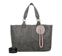 Fritzi Izzy Vintage Black Idol Shopper Sac cabas similicuir Femme Sac à main bandoulière Festival Ville vegan étui amovible cordon amovible effet vintage lavé 29 x 42 x 15 cm, Noir