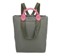 Fritzi Ju Lighty Olive Backpack Sac à dos nylon Femme Rucksack Festival Ville Uni ultra léger bretelles réglables poignée courte 38 x 30 x 17 cm, Vert olive