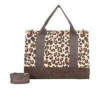Fritzi aus Preußen Sac à épaule beige brun foncé pour femme - Canvas Tote Bag Limited Leo Camel 322607