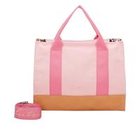 Fritzi Canvas Tote Bag Canvas Candy Shopper Sac cabas mélange coton Femme Sac à main bandoulière Festival Ville Plage vegan 29,5 x 40 x 14 cm, Rose