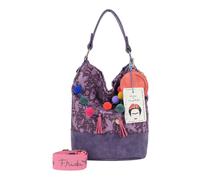 Fritzi aus Preußen Sac à épaule baie violet pour femme - Izzy07 Fritzi x Frida Kahlo Limited Canvas Hobo Bag Nature Folk 313496