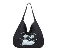 Fritzi aus Preußen Sac à épaule noir bleu clair pour femme - Easy Hobo Malibu Denim Limited Barbie Hobo Bag Blacky 307729