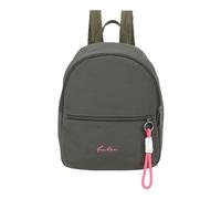 Fritzi Backpack Lea Olive Femme Sac à Dos Nylon Fermeture Éclair Poche Intérieure Poches Plaquées Quotidien Travail Voyage Sac Ville 25 x 29 x 10 cm, Vert Olive