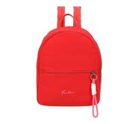 Fritzi Backpack Lea Red Femme Sac à Dos Nylon Fermeture Éclair Poche Intérieure Poches Plaquées Quotidien Travail Voyage Sac Ville 25 x 29 x 10 cm, Rouge Vin