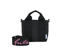 Fritzi Bini Jive Blackini Sac bandoulière en similicuir Femme Sac à bandoulière Festival Ville vegan sangle webbing réglable 15,5 x 20 x 7 cm, Noir