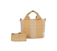 Fritzi Bini Limited Teddy Sac bandoulière fausse fourrure Femme Sac à main Festival Ville vegan teddy 15,5 x 20 x 7 cm, Beige