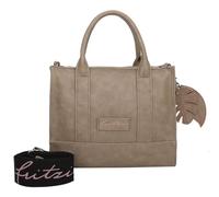 Fritzi Eco Square Sac crossbody femme Mud matière synthétique bandoulière réglable fermeture éclair main épaule quotidien voyage 21 x 26 x 9 cm, Marron