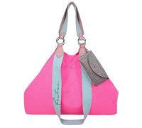 Fritzi Izzy Canvas Neon Pink Shopper Sac cabas mélange coton Femme Sac à main Festival Ville Plage vegan étui lunettes amovible 36 x 50 x 16 cm, Rose neon