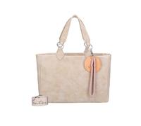 Fritzi Izzy Vintage Sand Shopper Sac cabas similicuir Femme Sac à main bandoulière Festival Ville vegan étui amovible cordon amovible effet vintage lavé 29 x 42 x 15 cm, Beige sable