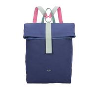 Fritzi Izzy03 Canvas Navy Rucksack Sac à dos mélange coton Femme Rucksack Ville vegan bretelles réglables 40 x 30,5 x 18 cm, Bleu