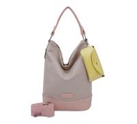 Fritzi Izzy07 Olga Canvas Sand Hobo Sac hobo mélange coton Femme Sac bandoulière Festival Ville Plage vegan étui lunettes amovible sangle épaule 37 x 27 x 17 cm, Beige
