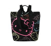 Fritzi JU Hello Kitty Limited Outline Sky Black Sac à Dos Femme Backpack Sac à Main Loisirs Quotidien Travail Festival Fermeture Éclair Nylon 34 x 50 x 18.5 cm, Noir