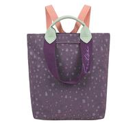 Fritzi Ju Leo Plumy sac à dos femme nylon backpack léger sac ville festival imprimé léopard bretelles réglables 38 x 30 x 17 cm, violet