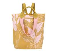 Fritzi Ju Limited Leaves Lighty Curry Rose Sac à dos pour femme en nylon léger et imperméable avec fermeture éclair Automne Hiver 30 x 38 x 17 cm, 19 litres, Rose curry