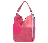 Fritzi Olga Limited Happy Flocked Jive Soft Berry Hobo Sac bandoulière similicuir Femme Sac hobo Festival Ville vegan détails floqués 37 x 27 x 17 cm, Rose
