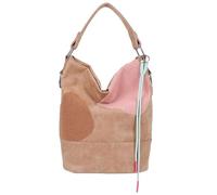 Fritzi Olga Limited Happy Flocked Vintage Soft Vintage Hobo Sac bandoulière similicuir Femme Sac hobo Festival Ville vegan détails floqués 37 x 27 x 17 cm, Beige