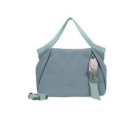 Fritzi Slouchy Sky Shopper Blue Lime Sac épaule femme nylon sac shopper sac main fermeture éclair poche intérieure bandoulière réglable quotidien shopping 30 x 48 x 14 cm, Bleu-Vert