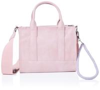 Fritzi SquareN Vintage Candy Crossbody Sac bandoulière similicuir Femme Sac à main Festival Ville vegan pendentif amovible effet vintage lavé 20,5 x 26 x 11 cm, Rose candy