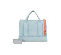 Fritzi Tote Bag Limited Washed Denim Cabas Femme Sac à Main Toile Fermeture Éclair Poche Intérieure Bandoulière Amovible Réglable Quotidien Travail Voyage 29,5 x 40 x 14 cm, Bleu