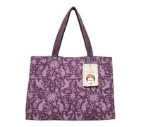 Fritzi x Frida Kahlo Easy 01 Canvas Shopper Nature Folk Sac épaule femme toile fermeture éclair imprimé Frida Kahlo quotidien shopping 34 x 46.5 x 23 cm, Taupe