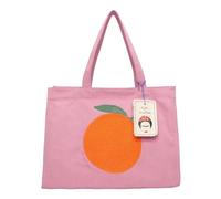 Fritzi x Frida Kahlo Easy 01 Canvas Shopper Oranges Sac épaule femme toile fermeture éclair imprimé Frida Kahlo quotidien shopping 34 x 46.5 x 23 cm, Bleu