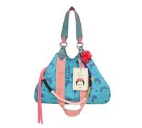 Fritzi x Frida Kahlo Izzy Limited Canvas Shopper Frida Heads Sac Cabas Femme Sac Bandoulière Sac à Main Loisirs Quotidien Travail Festival Bouton-Pression Canvas 29 x 42 x 15 cm, Bleu